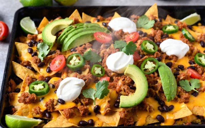 2. Loaded Leftover Taco Meat Nachos