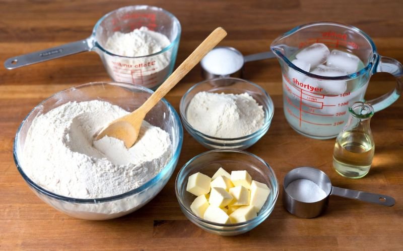 Ingredients for Easy Double Pie Crust Recipe