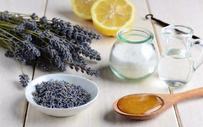 Ingredients for the Best Lavender Syrup Recipe